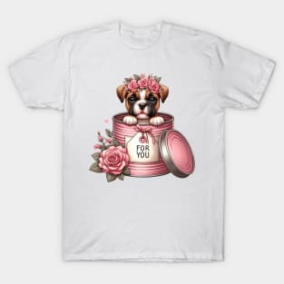 Valentine Boxer Dog For You T-Shirt